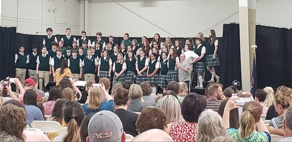 The Choir performing at WCA's Spring Concert and Fine Arts Show this May